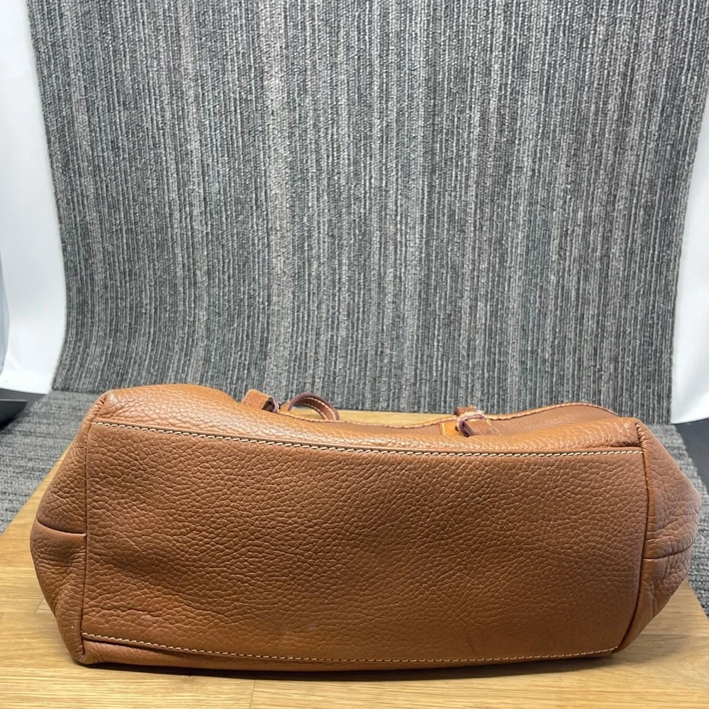 Dooney & Bourke Flynn Tote Bag Women Medium Brown Pebbled Leather Shoulder Purse